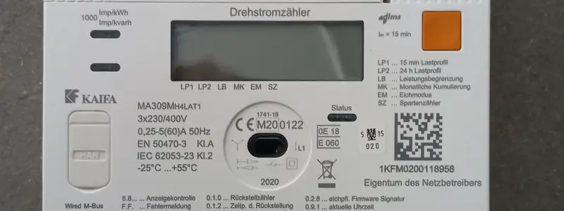 Close-up of a household electricity meter
